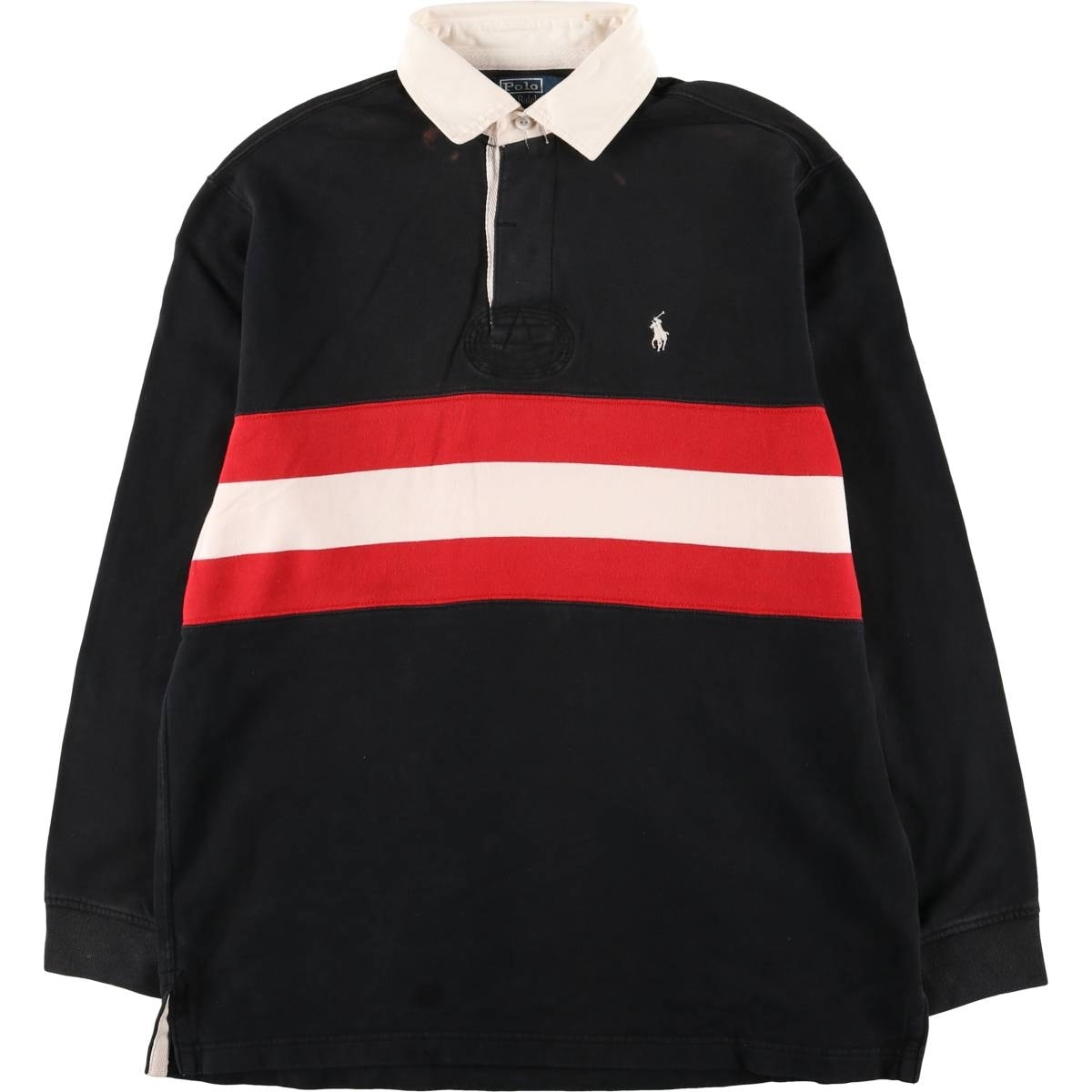 古着 ラルフローレン Ralph Lauren POLO by Ralph Lauren 長袖 ラガーシャツ メンズM相当/eaa581134