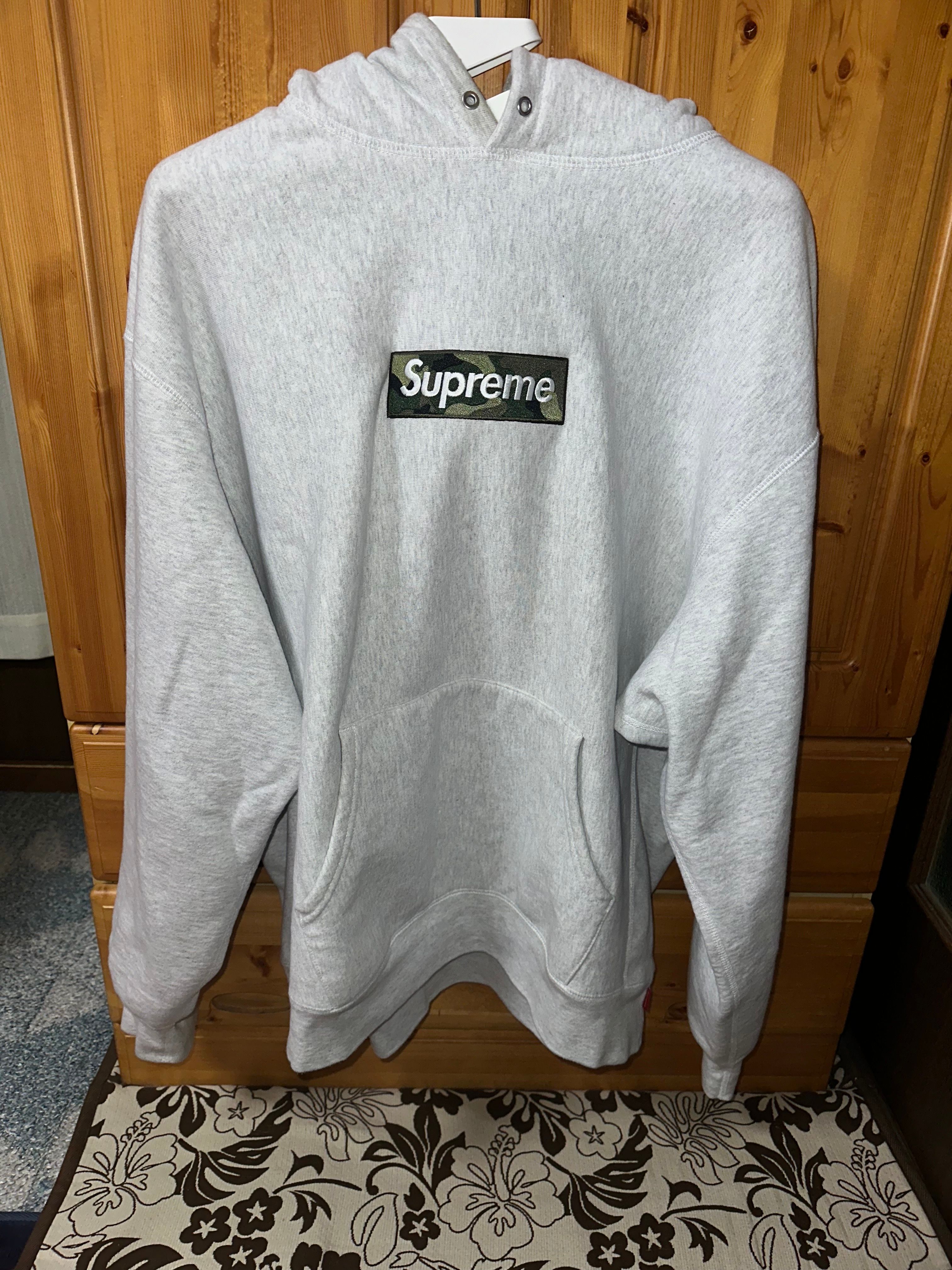Supreme Box Logo Hooded Sweatshirt "Ash Grey" (23FW)