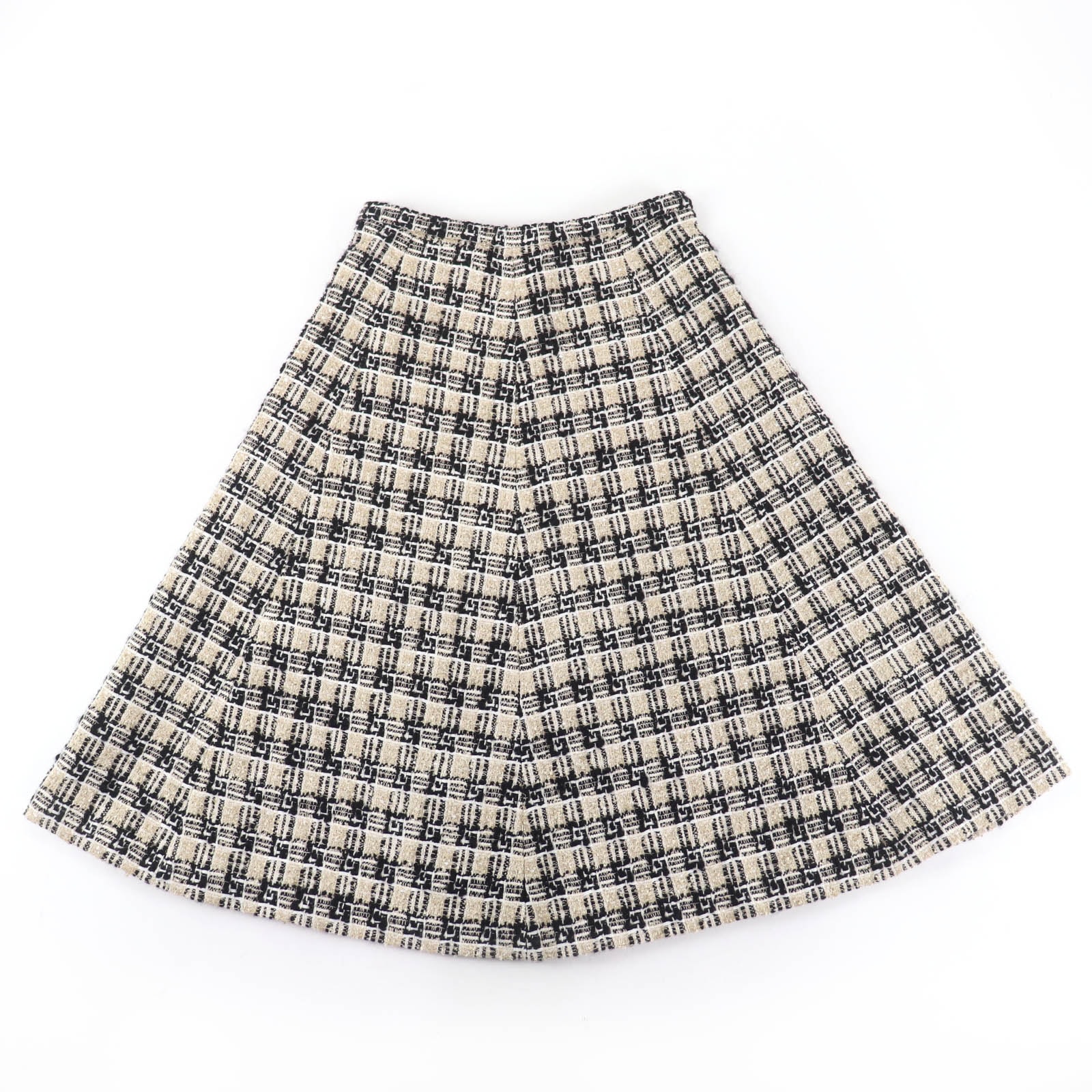 極美品 グッチ フレアスカート ゴールド レディース 42 652126