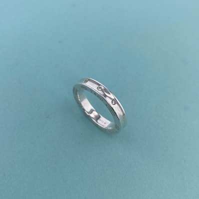 TIFFANY&Co. ティファニー ナローリング ダイヤモンド リング・指輪 シルバー925 925刻印 レディース【中古】