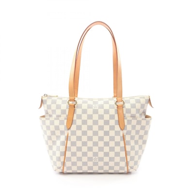 ルイ・ヴィトン LOUIS VUITTON トータリーPM ダミエアズール トートバッグ バッグ PVCコーティングキャンバス レザー レディース ホワイト系 N51261 【中古】