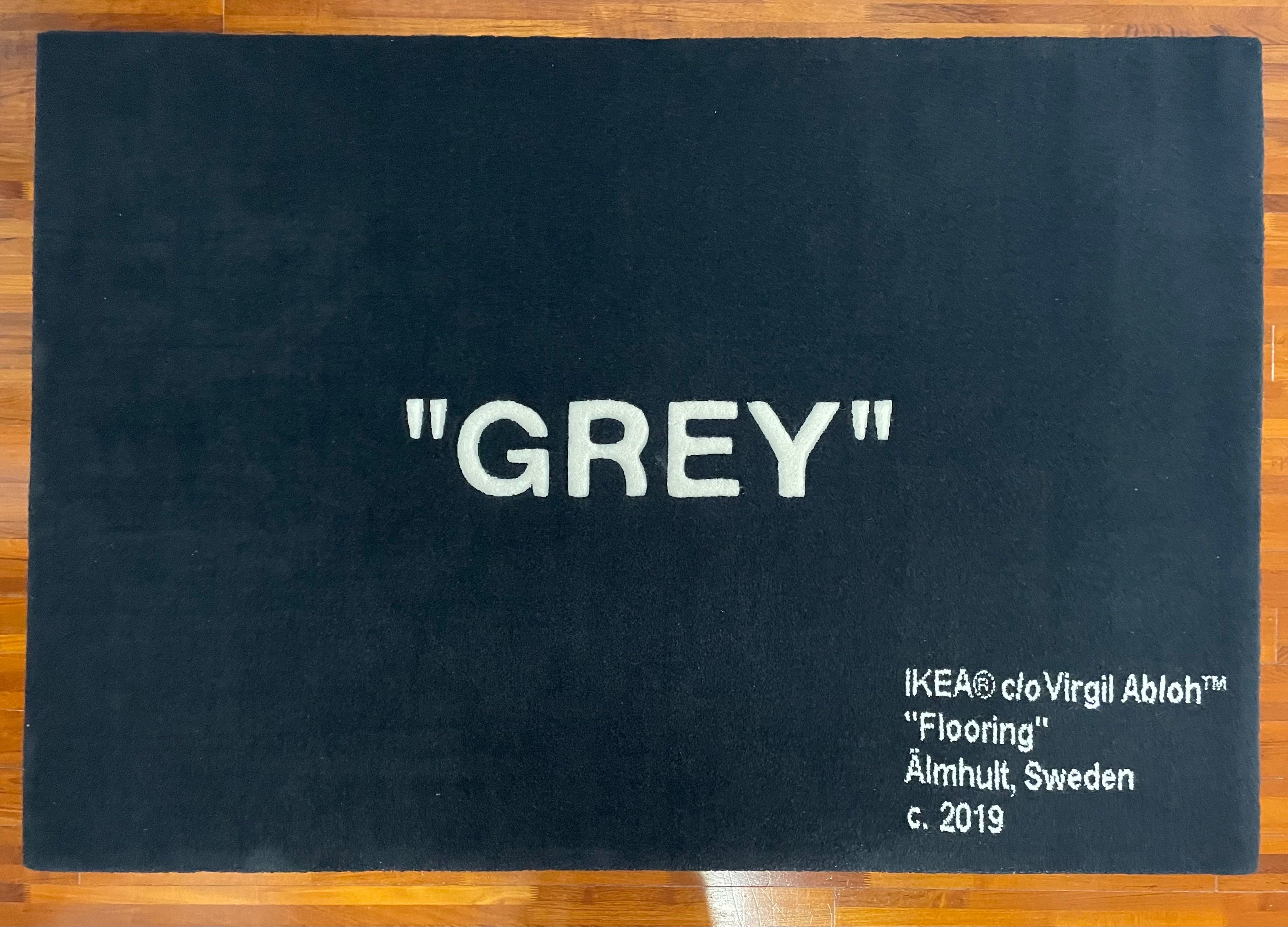 OFF-WHITE / IKEA "GREY" Rug "Black"