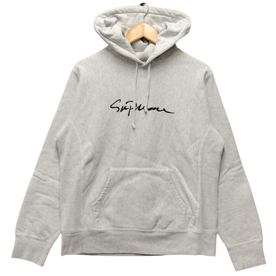 SUPREME シュプリーム Classic Script Logo Hooded Sweatshirt クラシック スクリプト 刺繍 ロゴ スウェットパーカー S 35901