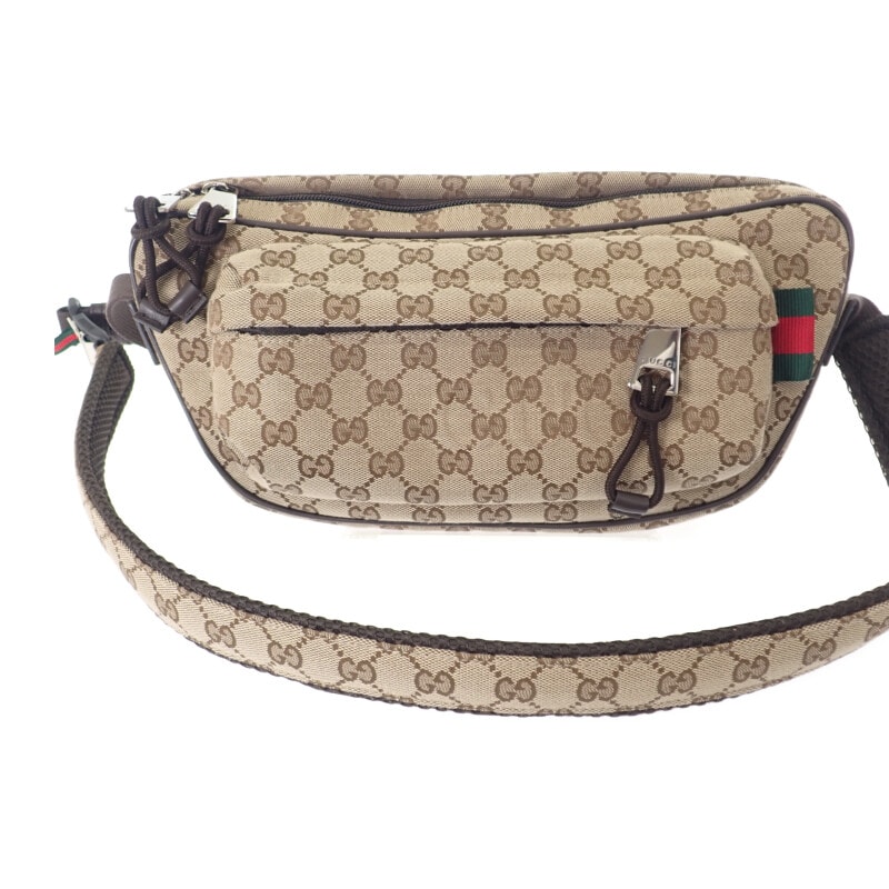 グッチ GUCCI GGスモール クロスボディバッグ 802096_FADUK_9853 ボディバッグ GGキャンバス ベージュ レディース メンズ【中古】【Aランク】