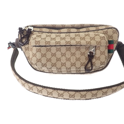 グッチ GUCCI GGスモール クロスボディバッグ 802096_FADUK_9853 ボディバッグ GGキャンバス ベージュ レディース メンズ【中古】【Aランク】