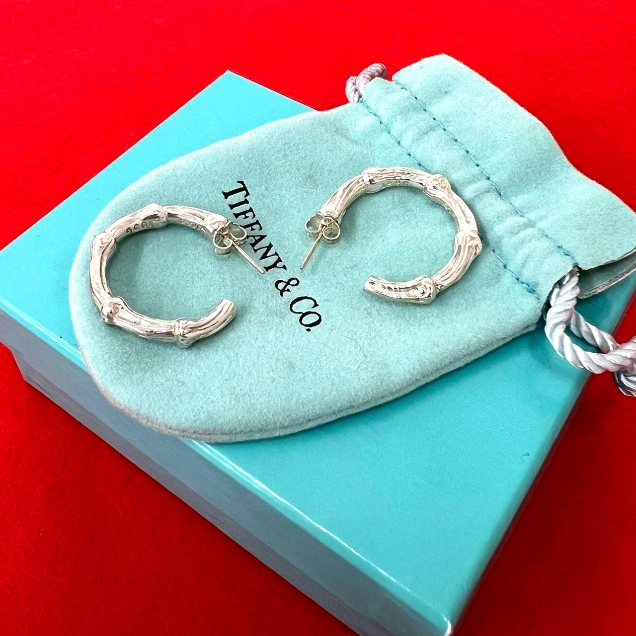 TIFFANY&Co. ティファニー バンブー フープ ピアス シルバー925 ピアス シルバー
 800-3