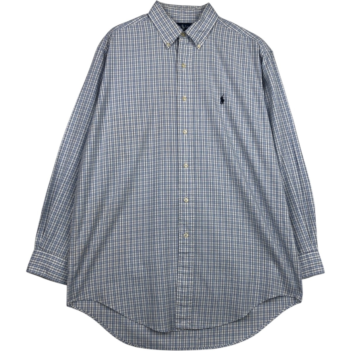 古着 ラルフローレン Ralph Lauren YARMOUTH 長袖 ボタンダウンチェックシャツ メンズM相当/eaa635091