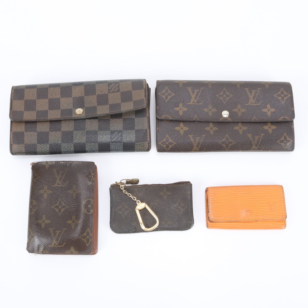 ルイヴィトン モノグラム長財布 レザー×コーティングキャンバス