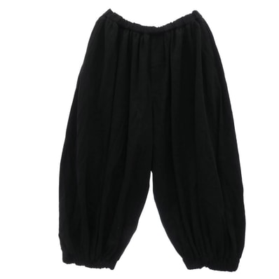 BLACK COMME des GARCONS ブラックコムデギャルソン パンツ 25aw 1P-P013 エステル太綾 ツイル製品後加工 バルーン パンツ ブラック系 S【中古】