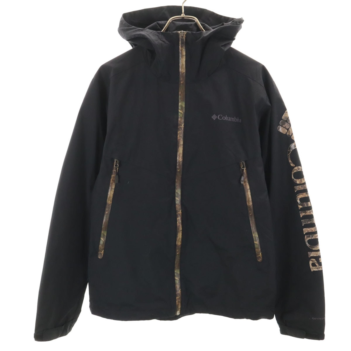 Columbia コロンビア 長袖 デクルーズ サミット パターンド マウンテンパーカー M ブラック アウトドア PM3751