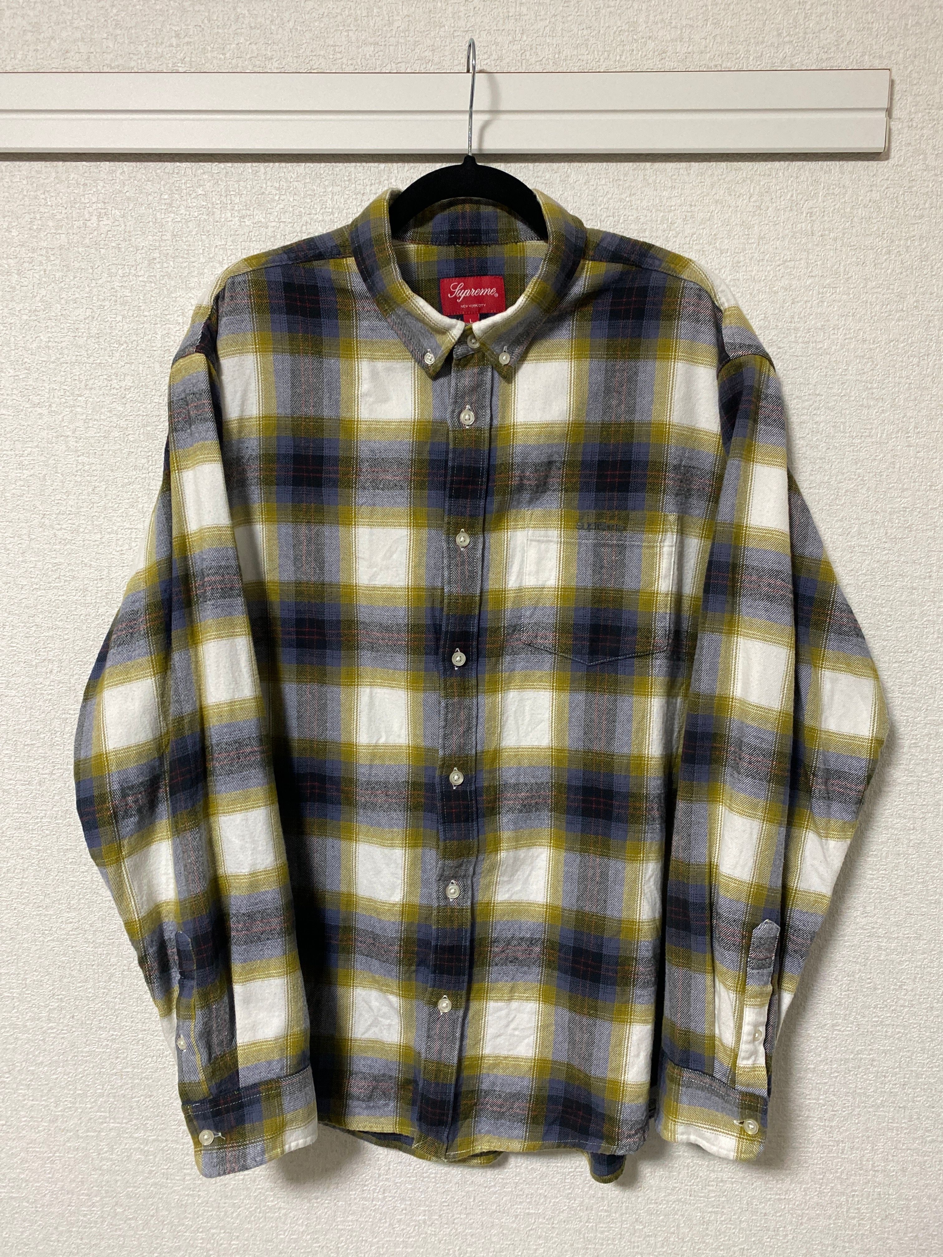 Supreme Brushed Plaid Flannel Shirt "Natural"