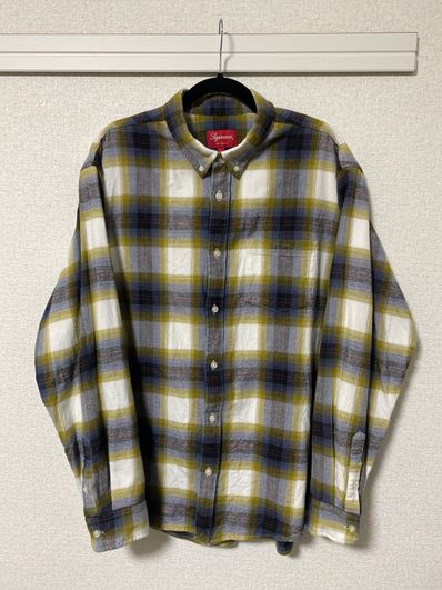 Supreme Brushed Plaid Flannel Shirt "Natural"