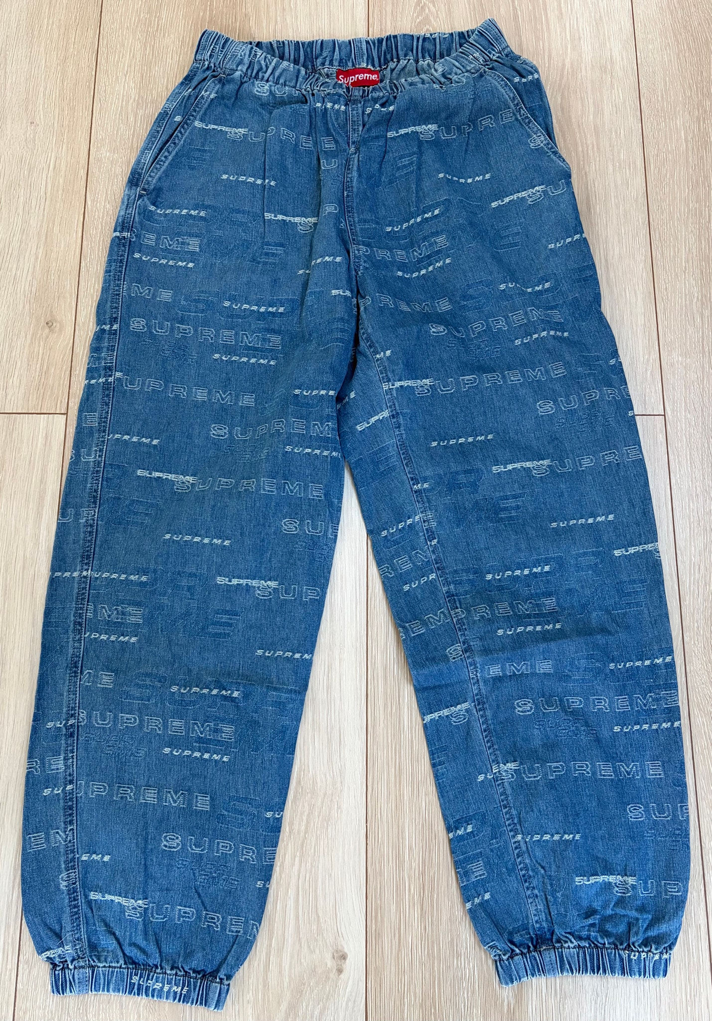 Supreme Dimensions Logo Denim Skate Pant "Blue"