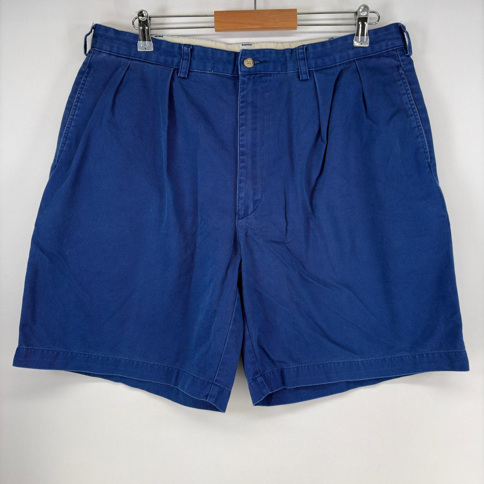 古着 ポロ・ラルフローレン POLO RALPH LAUREN ショートパンツ ワンポイントロゴ ポロチノ ハーフパンツ w38  ブルー メンズ