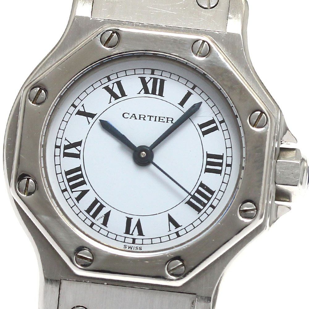 カルティエ サントスオクタゴンSM YGコンビ  レディース 【中古】