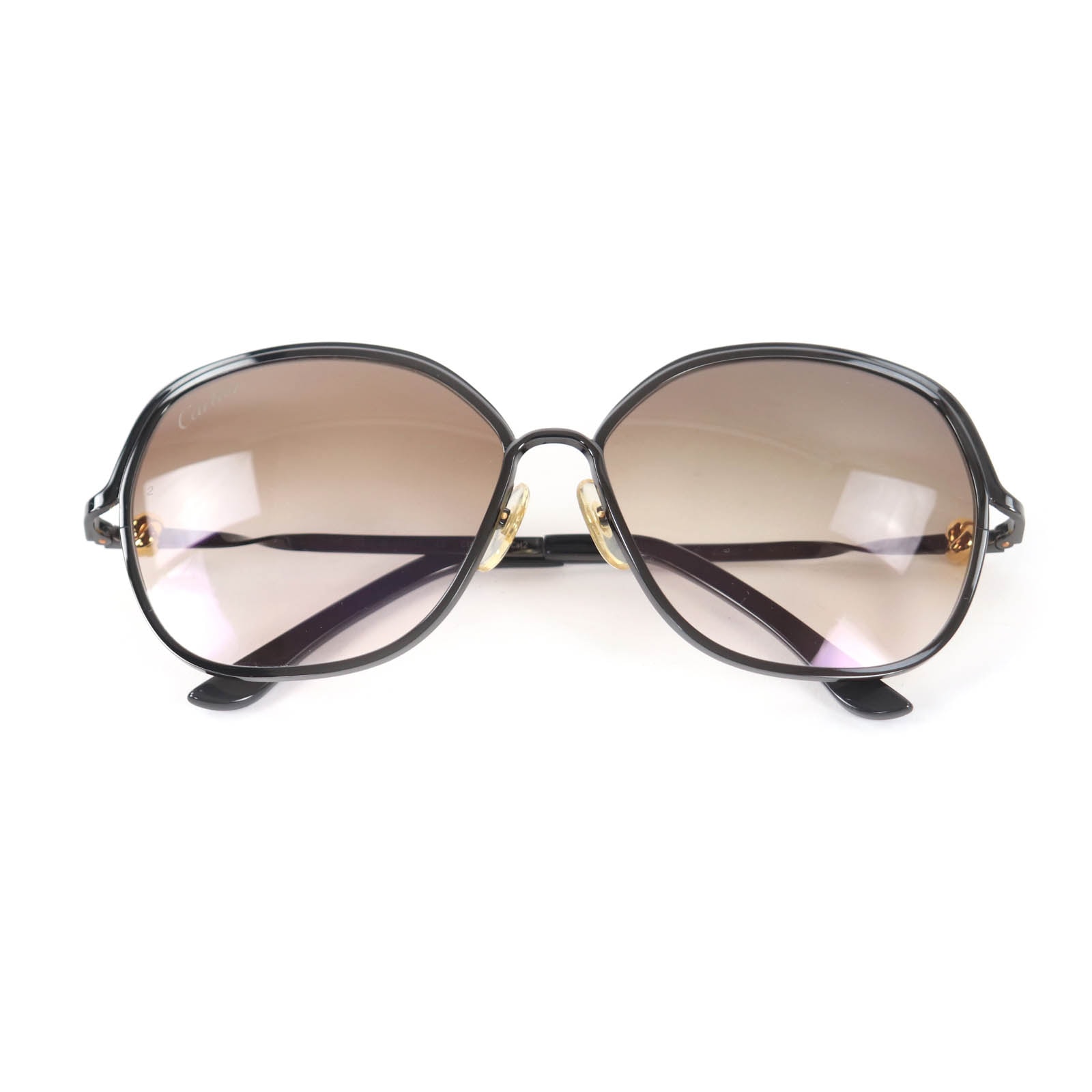 美品 カルティエ サングラス ブラック レディース 140