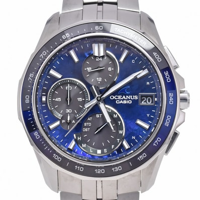カシオ CASIO OCW-S7000BV-2AJR オシアナス ネイビー ソーラー電波 メンズ 良品 箱・保証書付き 腕時計 R#149306