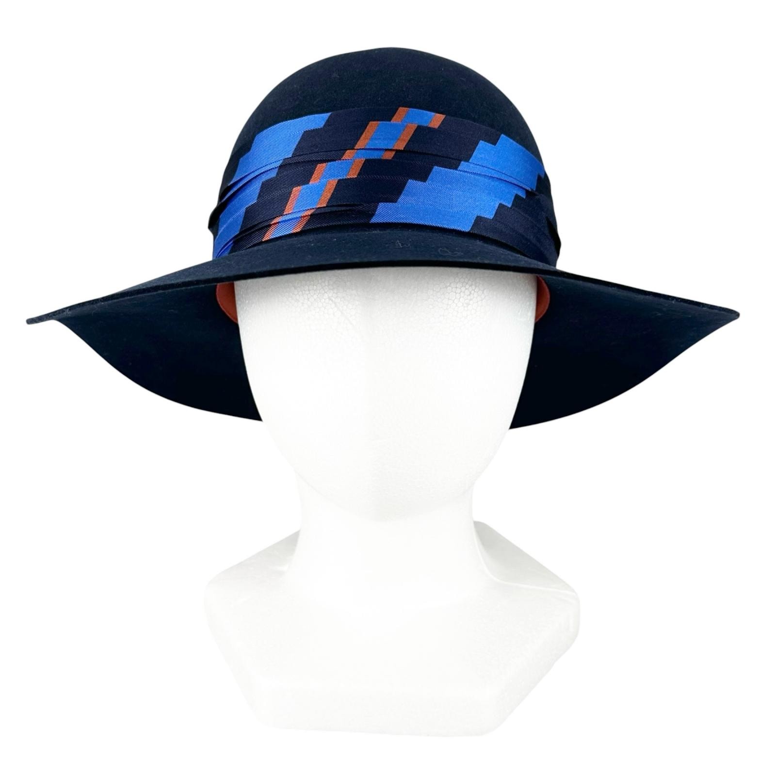 A (未使用に近い)】極美品 エルメス ハット ネイビー レディース 58 58 A (未使用に近い)】極美品 エルメス ハット ネイビー レディース 58 58