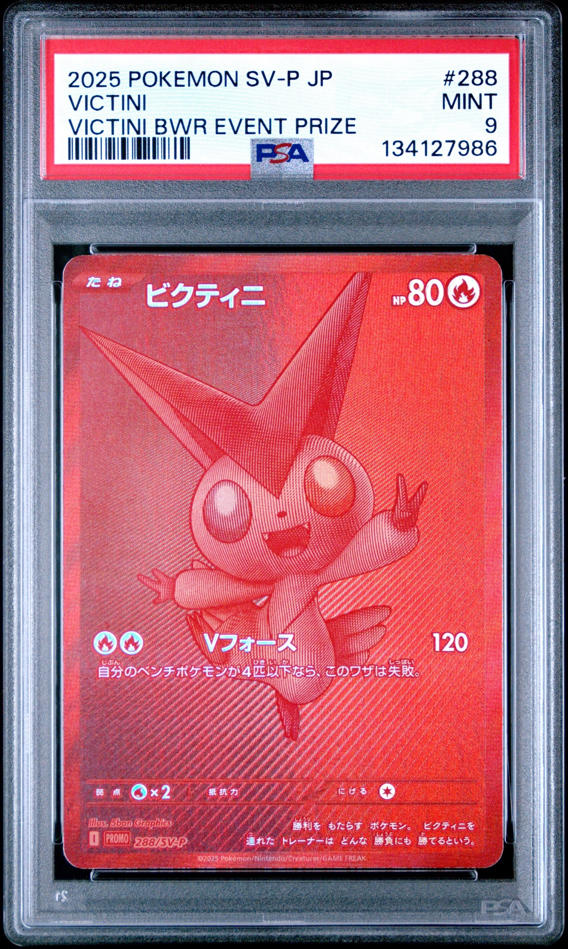 ビクティニ P [SV-P 288](プロモーションカード「ビクティニBWR争奪戦 上位賞 / おうちでブラックボルト・ホワイトフレア デッキ構築戦キャンペーン)