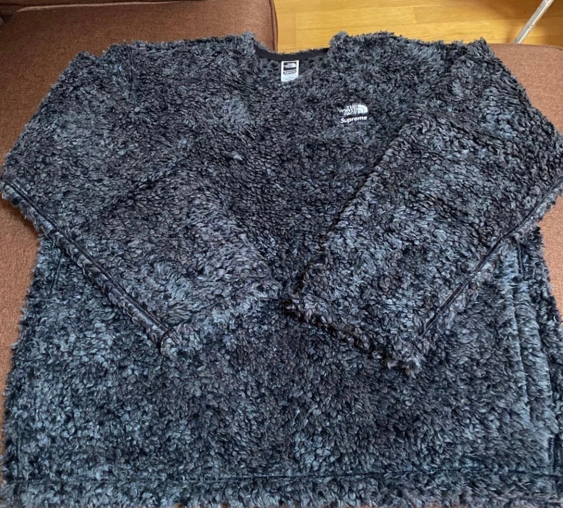 シュプリーム x ザノースフェイス ハイ パイル フリース プルオーバー "ブラック"