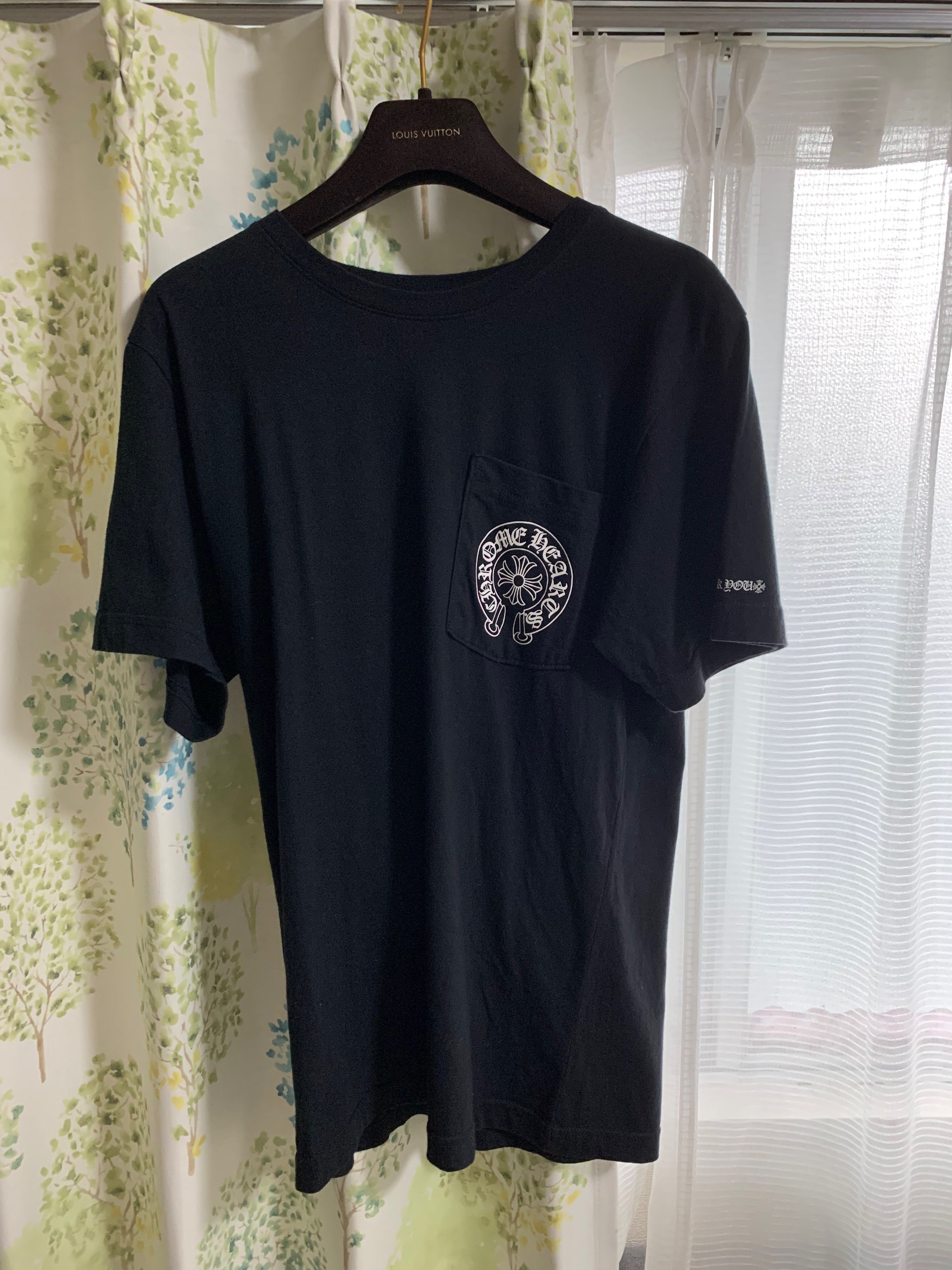 Chrome Hearts Horse Shoe Logo Pocket T-Shirt Fuck You "Black"