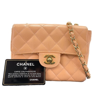 シャネル CHANEL キャビアスキン ミニマトラッセ ショルダーバッグ【中古】