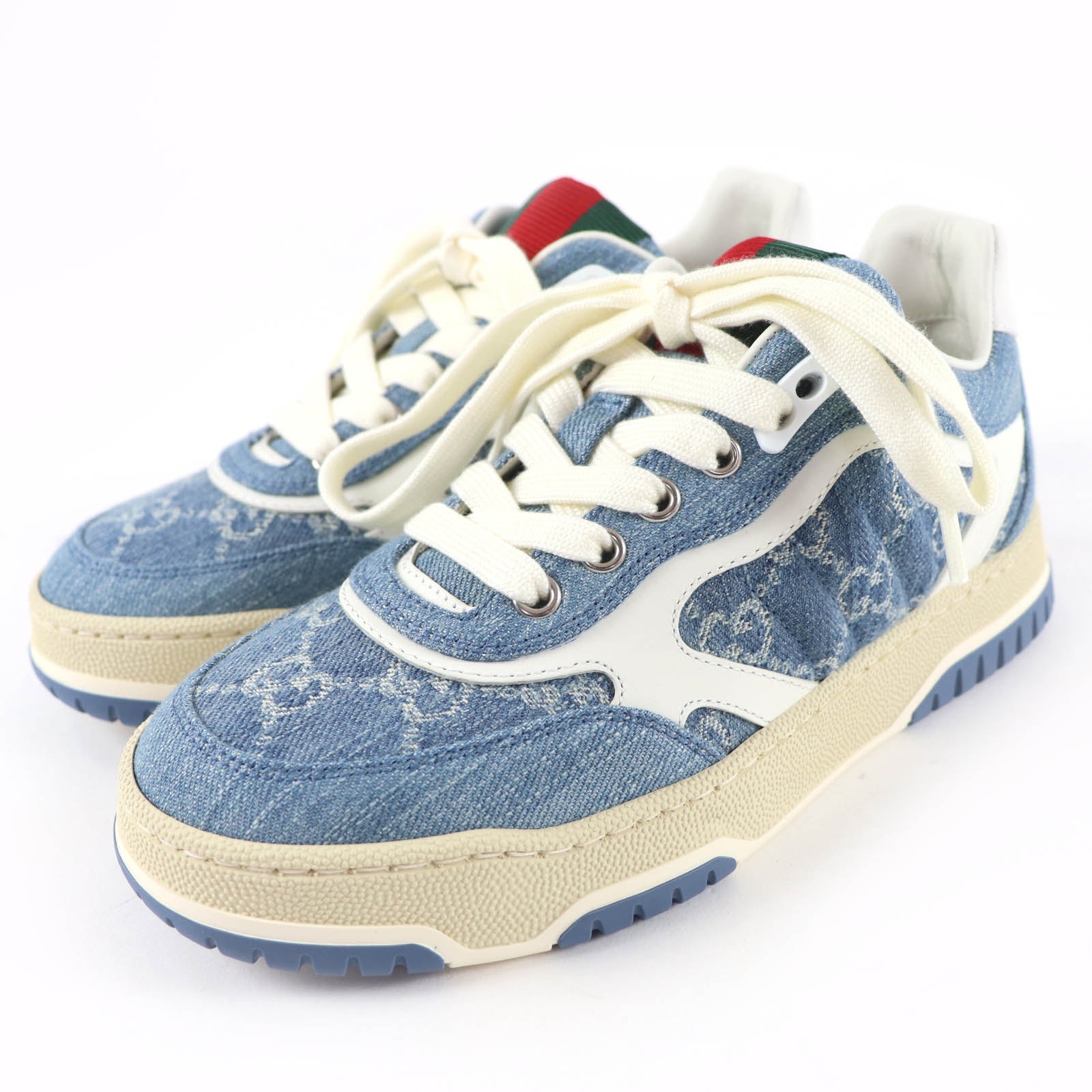 未使用品 グッチスニーカー リウェブ インディゴ レディース 35 838831