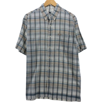 古着 90年代 ラルフローレン Ralph Lauren CHAPS チャップス 半袖 ボタンダウン チェックシャツ メンズL相当 ヴィンテージ/eaa537273