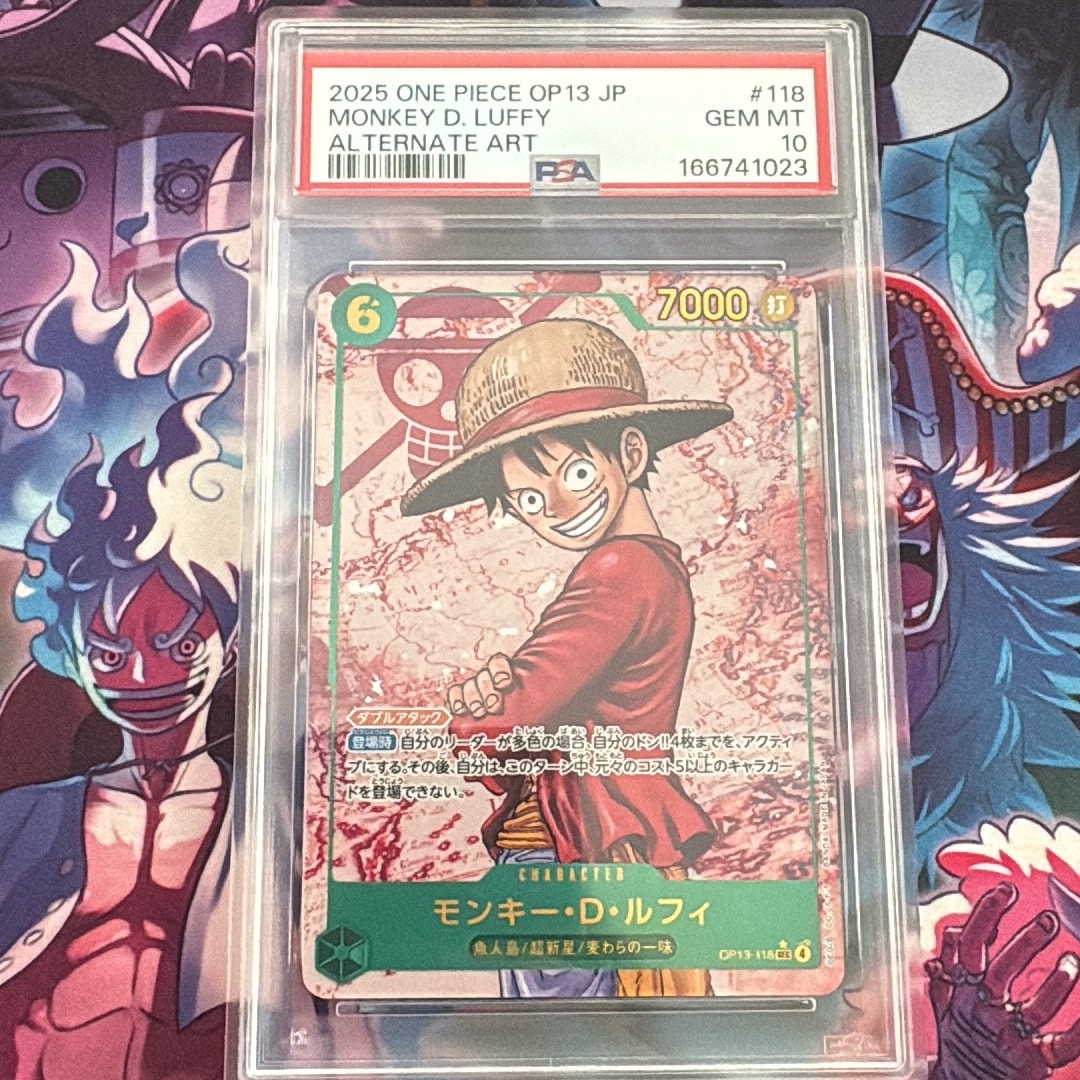 Monkey.D.Luffy SEC-P [OP13-118](Booster Pack "CARRYING ON HIS WILL") — PSA 10