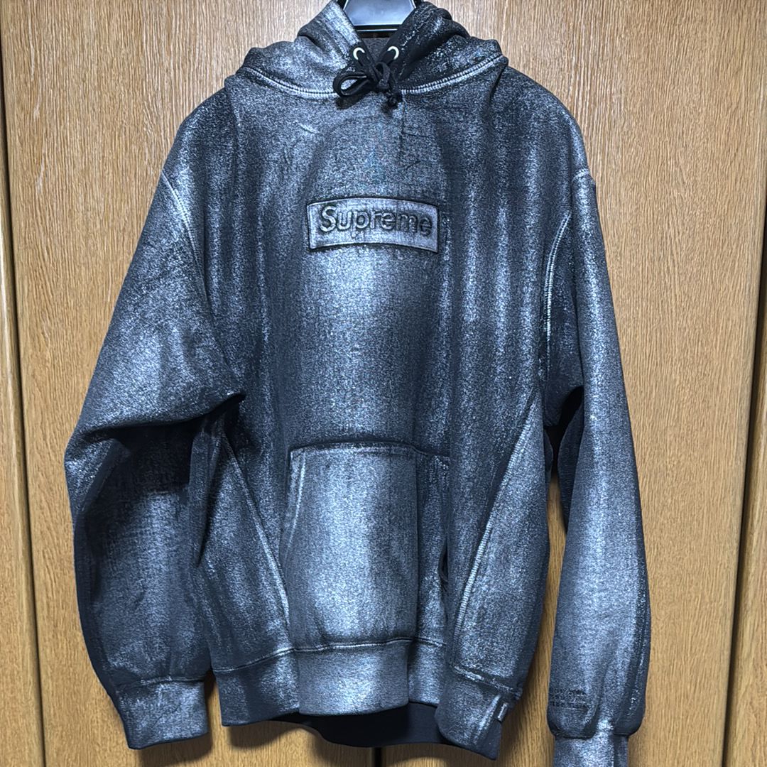 Supreme x MM6 Maison Margiela Foil Box Logo Hooded Sweatshirt "Black"