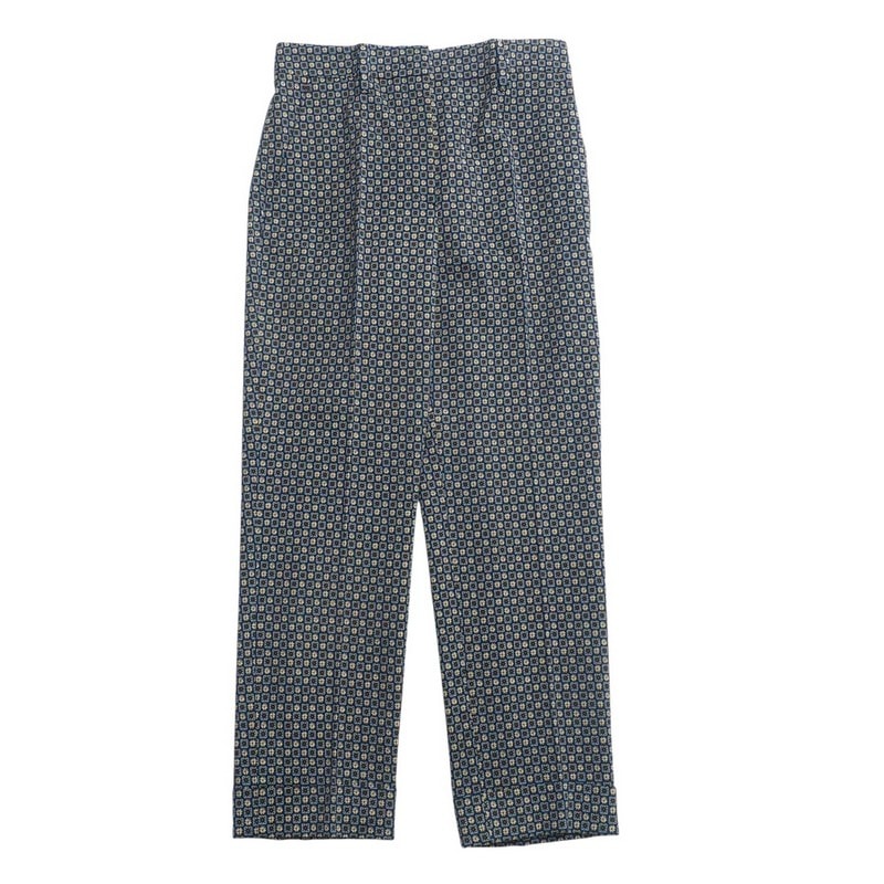 ■美品■PRADA プラダ パンツ サイズ38S ストレッチ 総柄 センタープレス ロールアップ ブランド古着【中古】20250218/RA3425