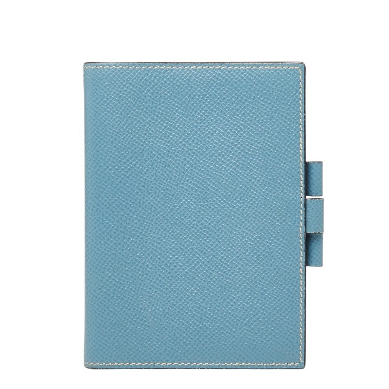 エルメス アジェンダPM 手帳カバー ブルージーン ブルー ヴォーエプソン レディース HERMES 【中古】