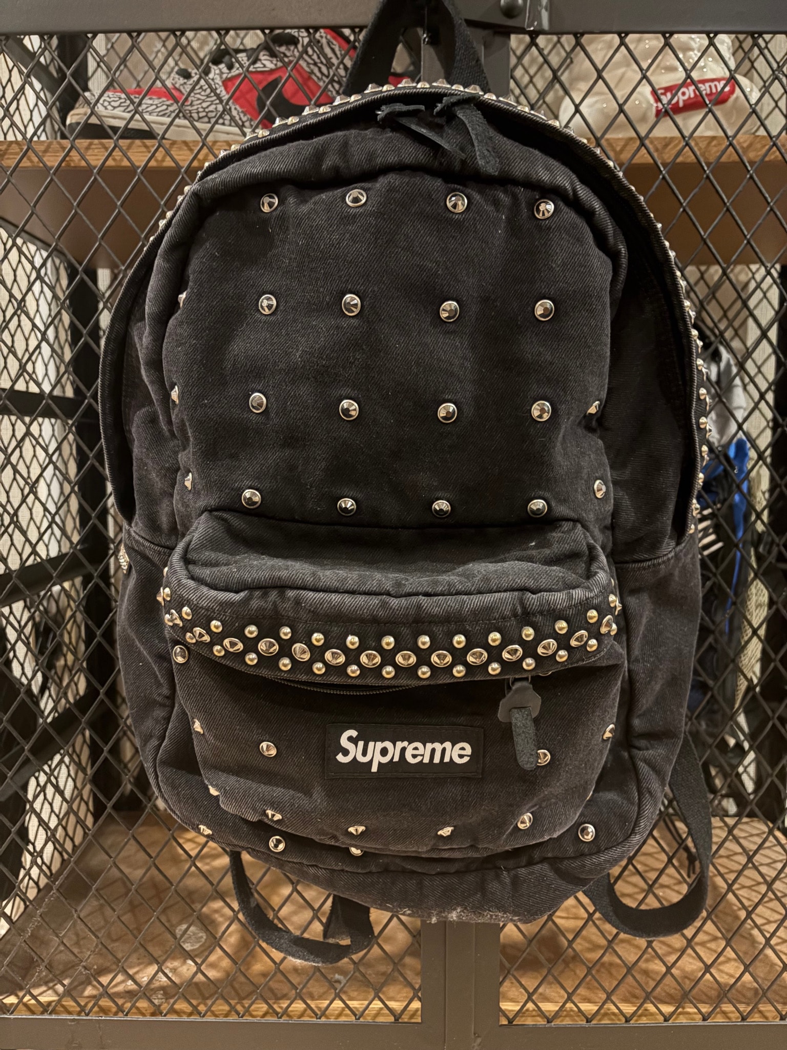 Supreme x b.b. Simon Denim Backpack "Black"