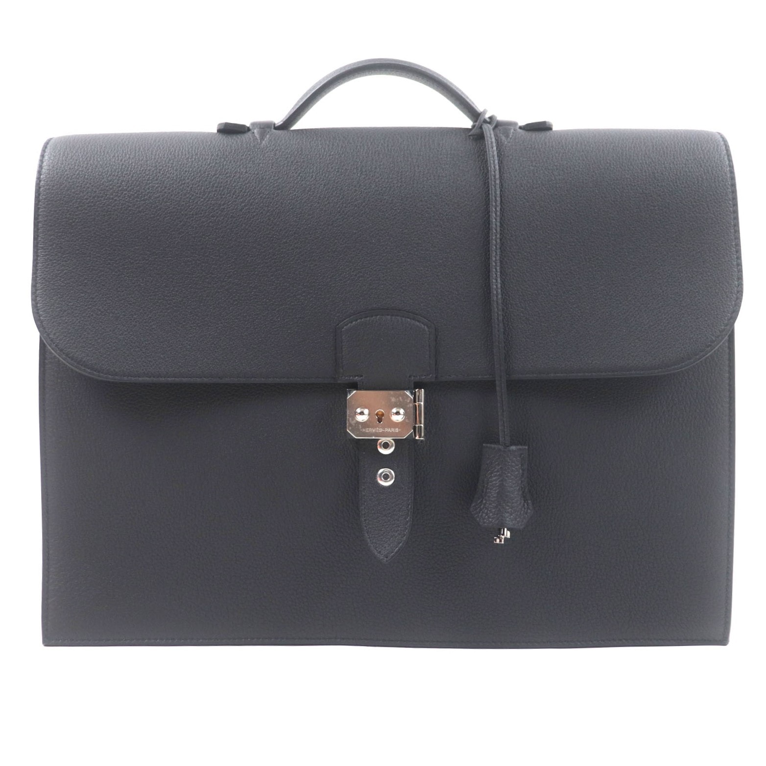 未使用品 エルメス
ブリーフケース サックアデペッシュ38 ブラック メンズ