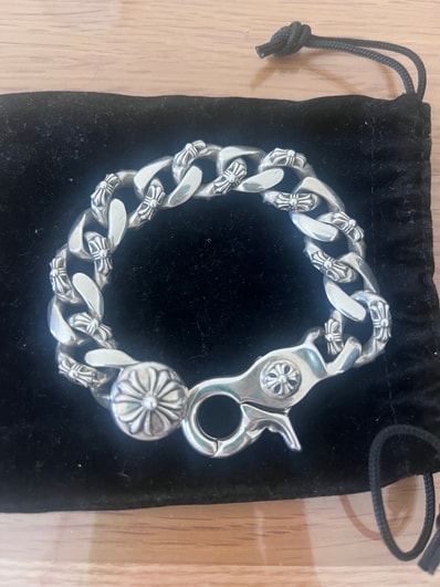 Chrome Hearts Fancy Link Bracelet / Clip "Silver"