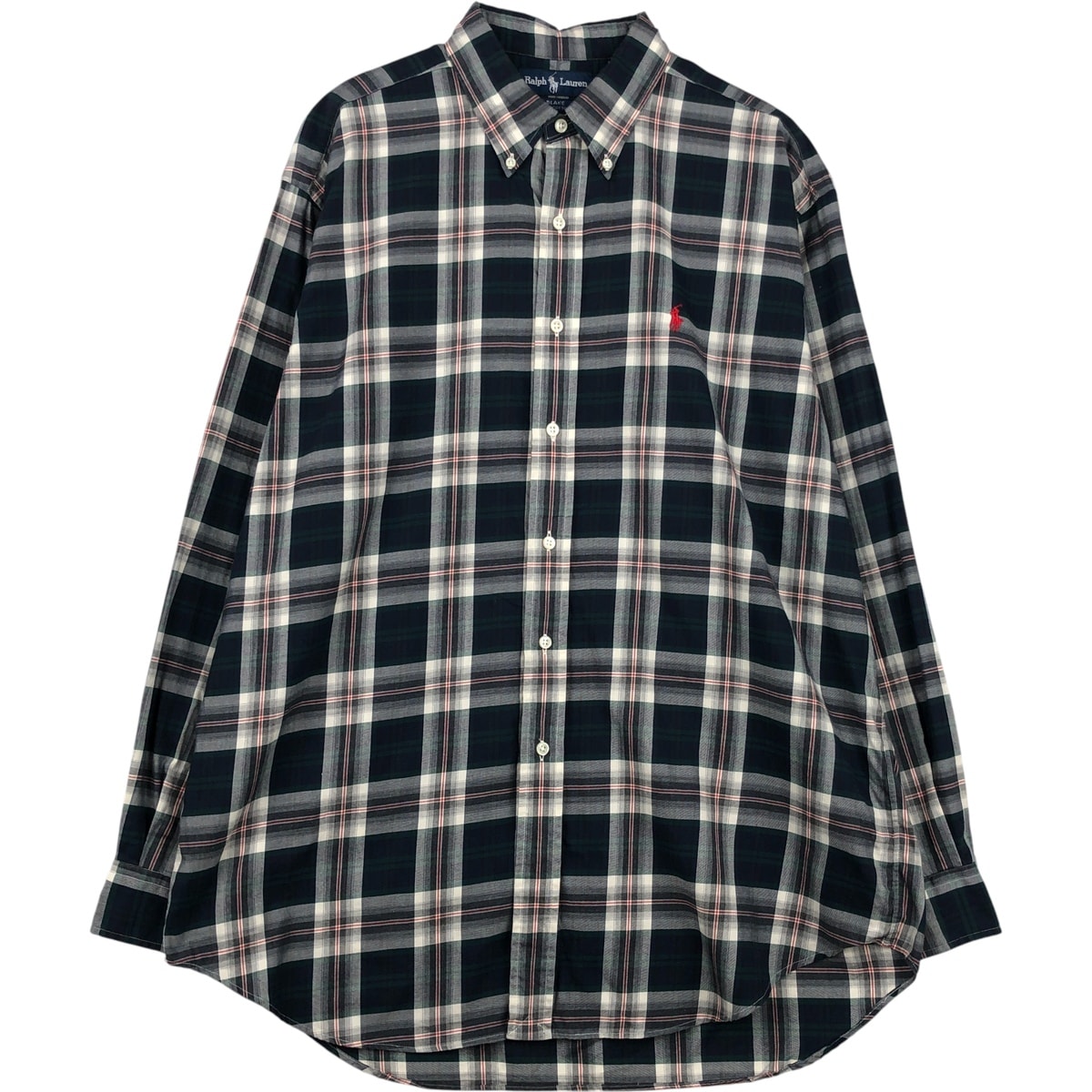 古着 ラルフローレン Ralph Lauren BLAKE 長袖 ボタンダウンチェックシャツ メンズL相当/eaa616017