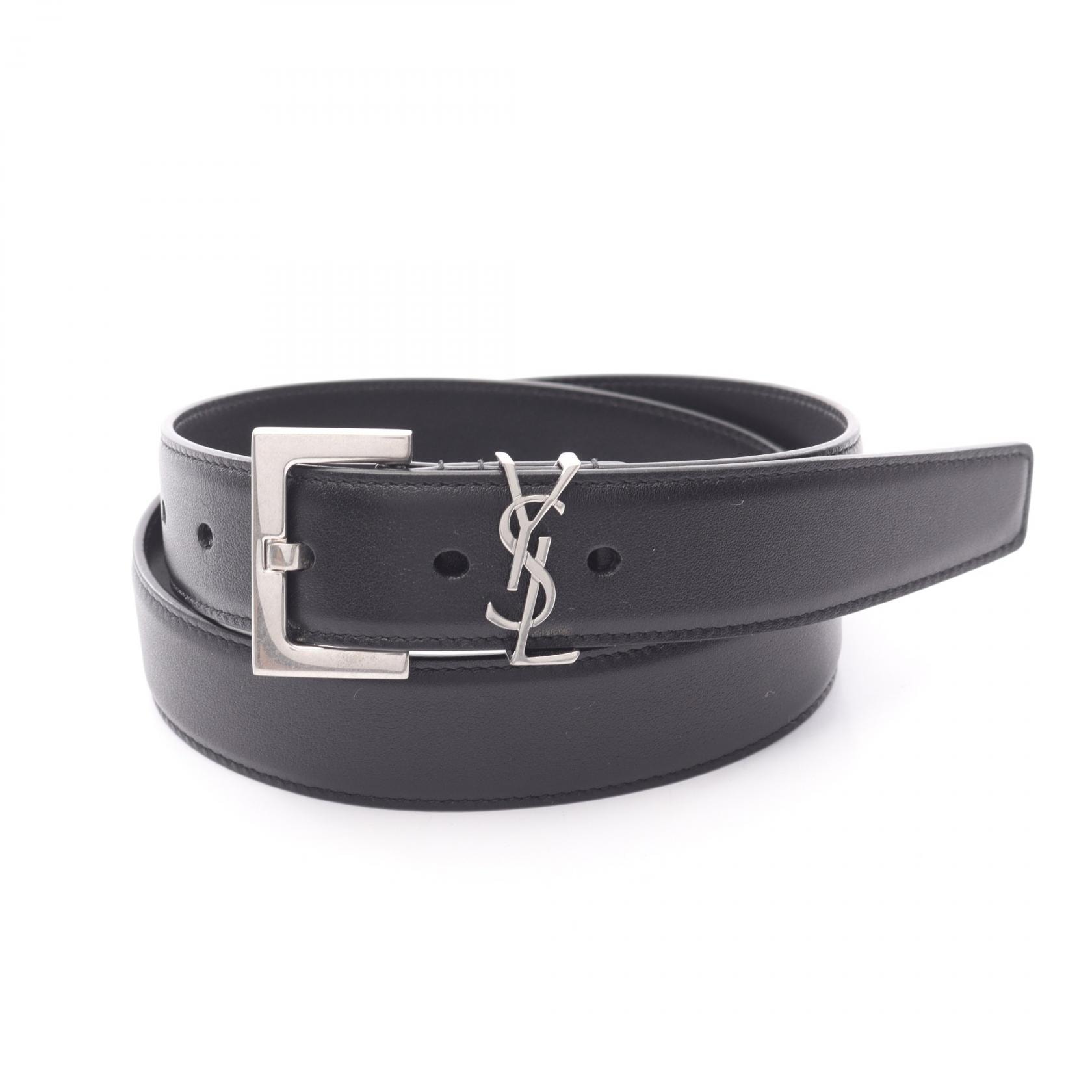 サンローランパリ SAINT LAURENT PARIS カサンドラ ベルト 衣料品 レザー メンズ レディース ブラック系 634437B00OE100075 【新品】