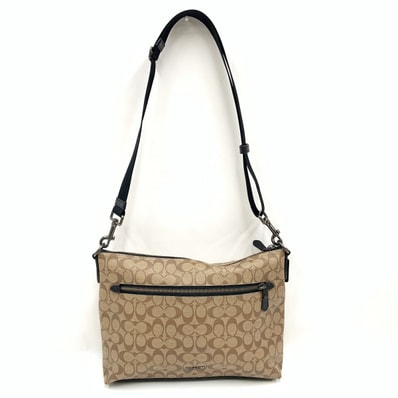 〇〇COACH コーチ シグネチャー 斜め掛け ショルダーバッグ F78722 ベージュ