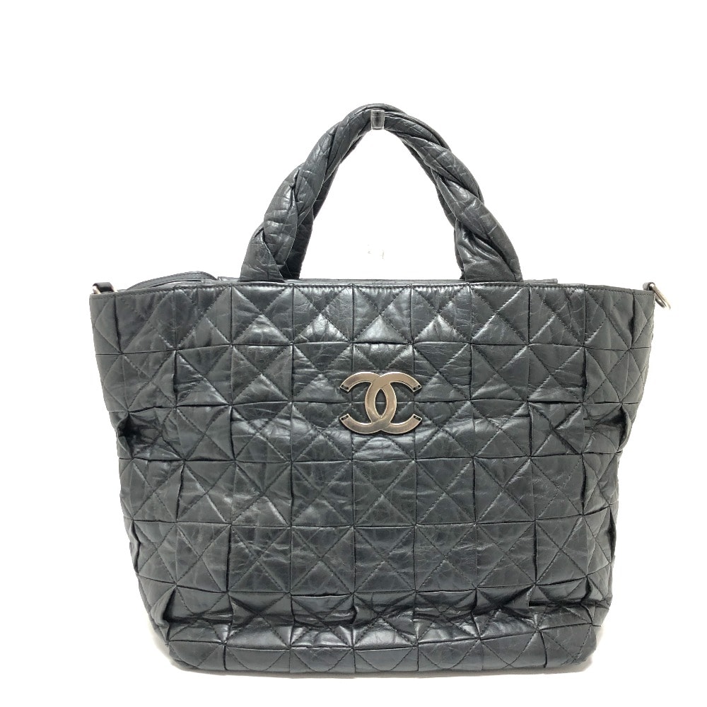シャネル CHANEL CC ココマーク キルティング トートバッグ カバン トートバッグ ブラック