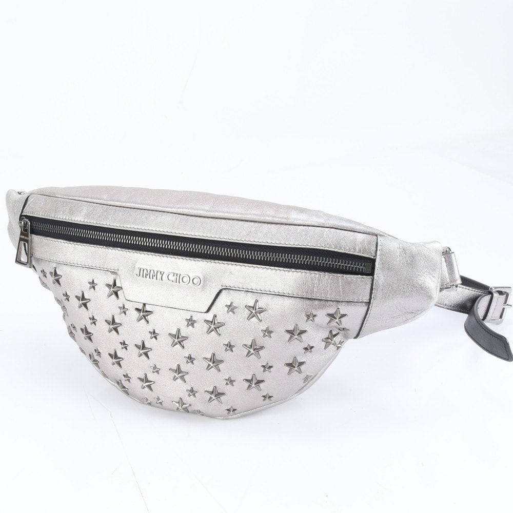 ■美品 ジミーチュウ スタッズスターボディバッグ レザー