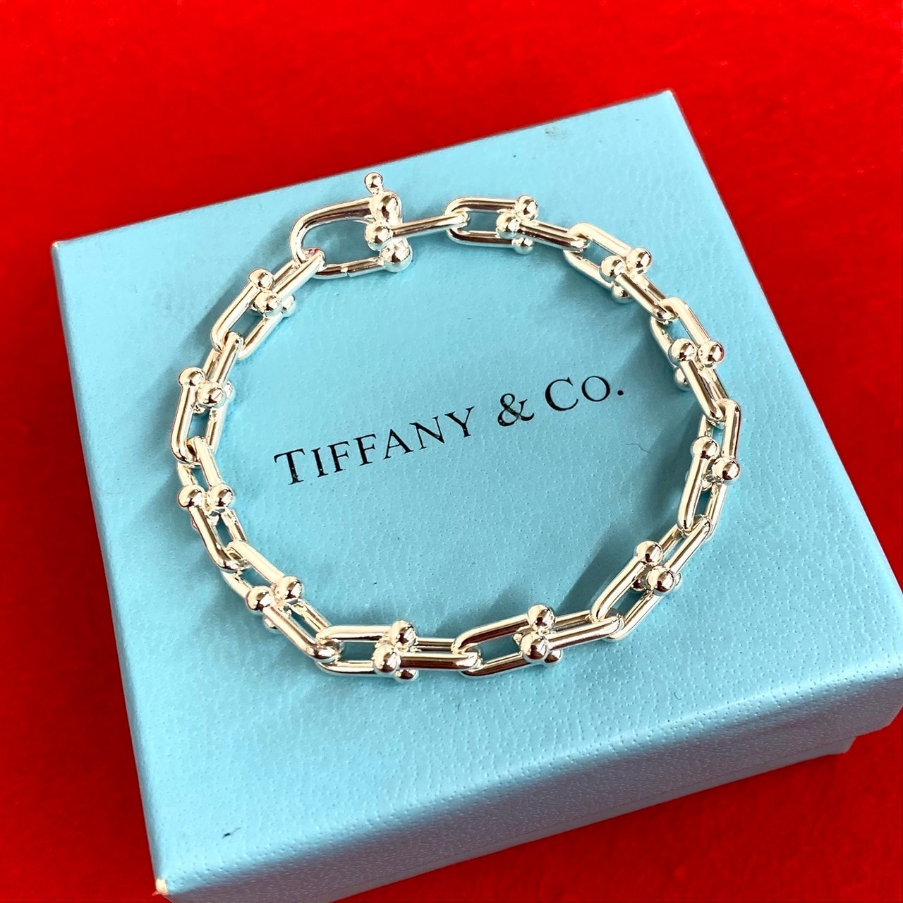 TIFFANY&Co. ティファニー ハードウェア スモール リンク ブレスレット シルバー925 ブレスレット シルバー
808-9