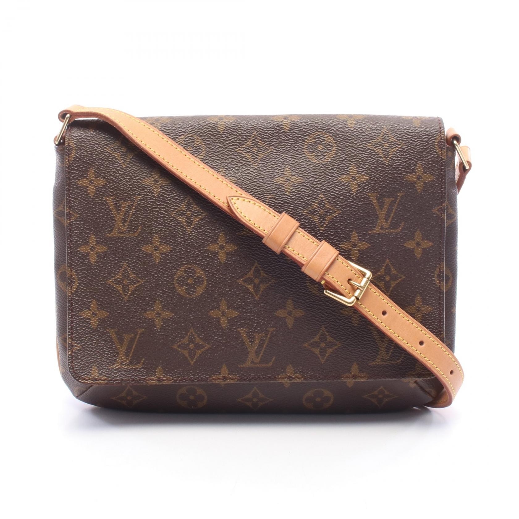 ルイ・ヴィトン LOUIS VUITTON ミュゼットタンゴ ショートストラップ ショルダーバッグ バッグ PVCコーティングキャンバス レザー モノグラム レディース ブラウン系 M51257 【中古】
