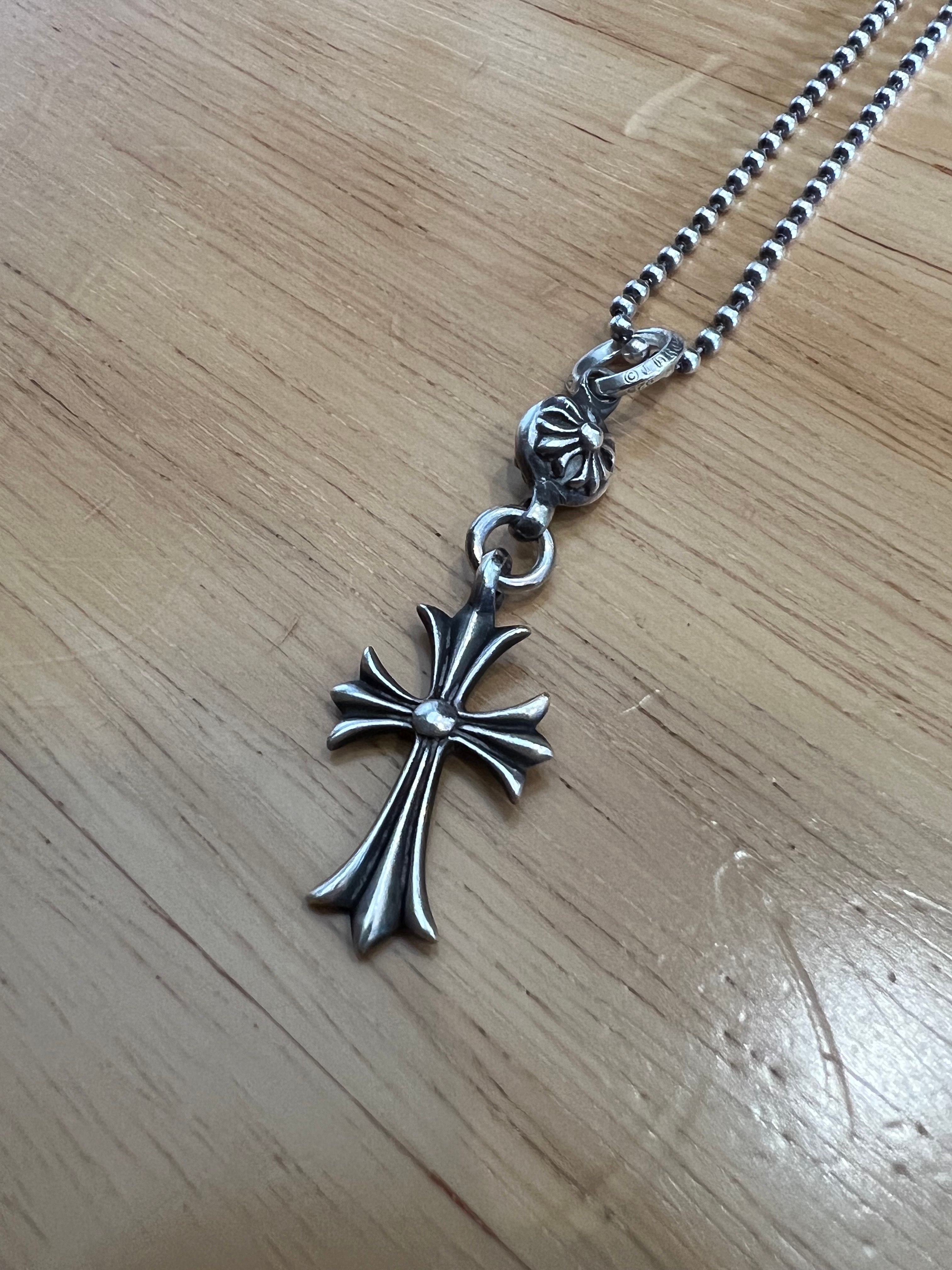 Chrome Hearts 1 Ball Tiny CH Cross Charm "Silver"