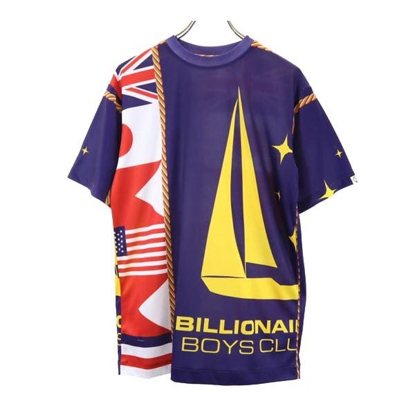 Billionaire Boys Club ビリオネアボーイズクラブ 総柄 半袖 Tシャツ M パープル系
