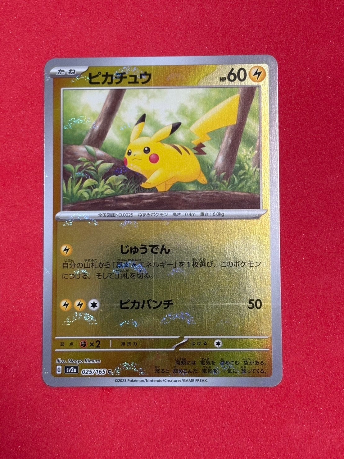 ピカチュウ C: モンスターボールミラー[SV2a 025/165](強化拡張パック「ポケモンカード151」)