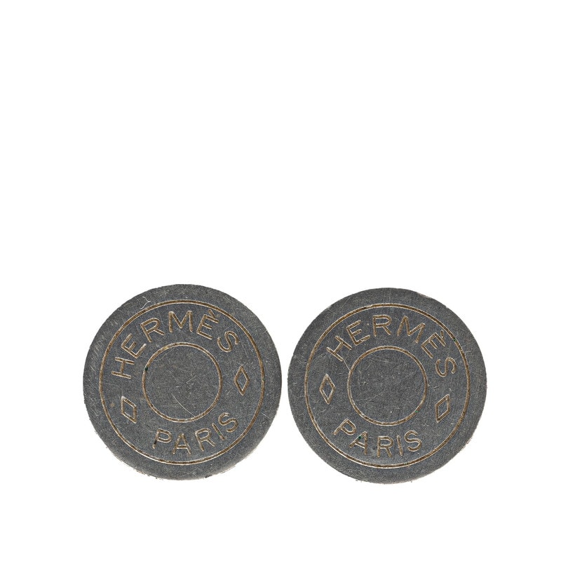 エルメス セリエ イヤリング シルバー メタル レディース HERMES 【中古】