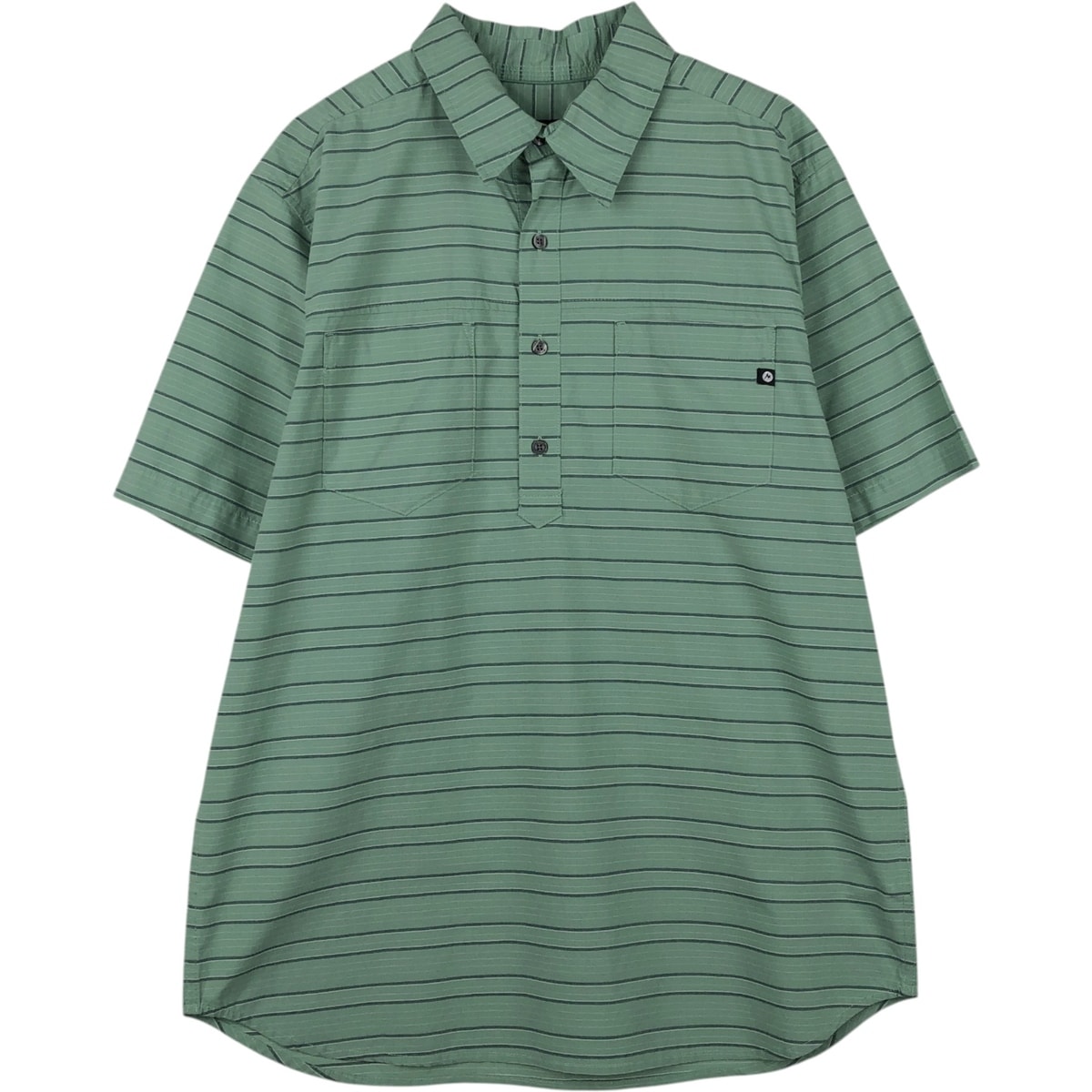 古着 マーモット Marmot ボーダー柄 プルオーバー 半袖 コットンシャツ メンズL相当/eaa653180