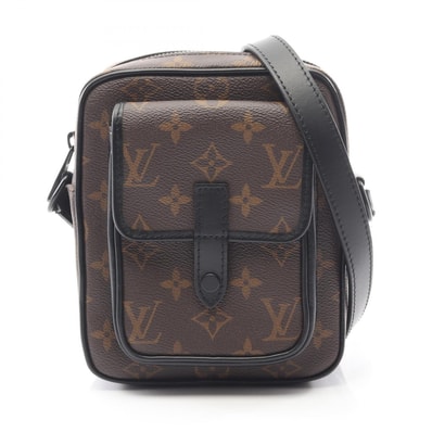 ルイ・ヴィトン LOUIS VUITTON クリストファー ウエアラブル ウォレット ショルダーバッグ バッグ PVCコーティングキャンバス レザー モノグラム・マカサー メンズ ブラウン系 / ブラック系 M69404 【中古】