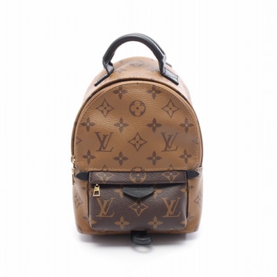 ルイ・ヴィトン LOUIS VUITTON パームスプリングス バックパック ミニ リュックサック バックパック バッグ PVCコーティングキャンバス レザー モノグラム・リバース レディース ブラウン系 M44872 【中古】