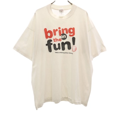 FRUIT OF THE LOOM BEST フルーツオブザルーム ベスト 90s オールド YMCA 半袖 Tシャツ XL ホワイト シングルステッチ 企業モノ